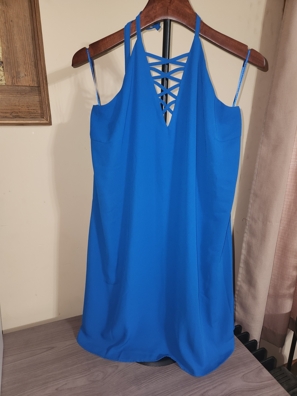 VENUS Royal Blue Halter Dress